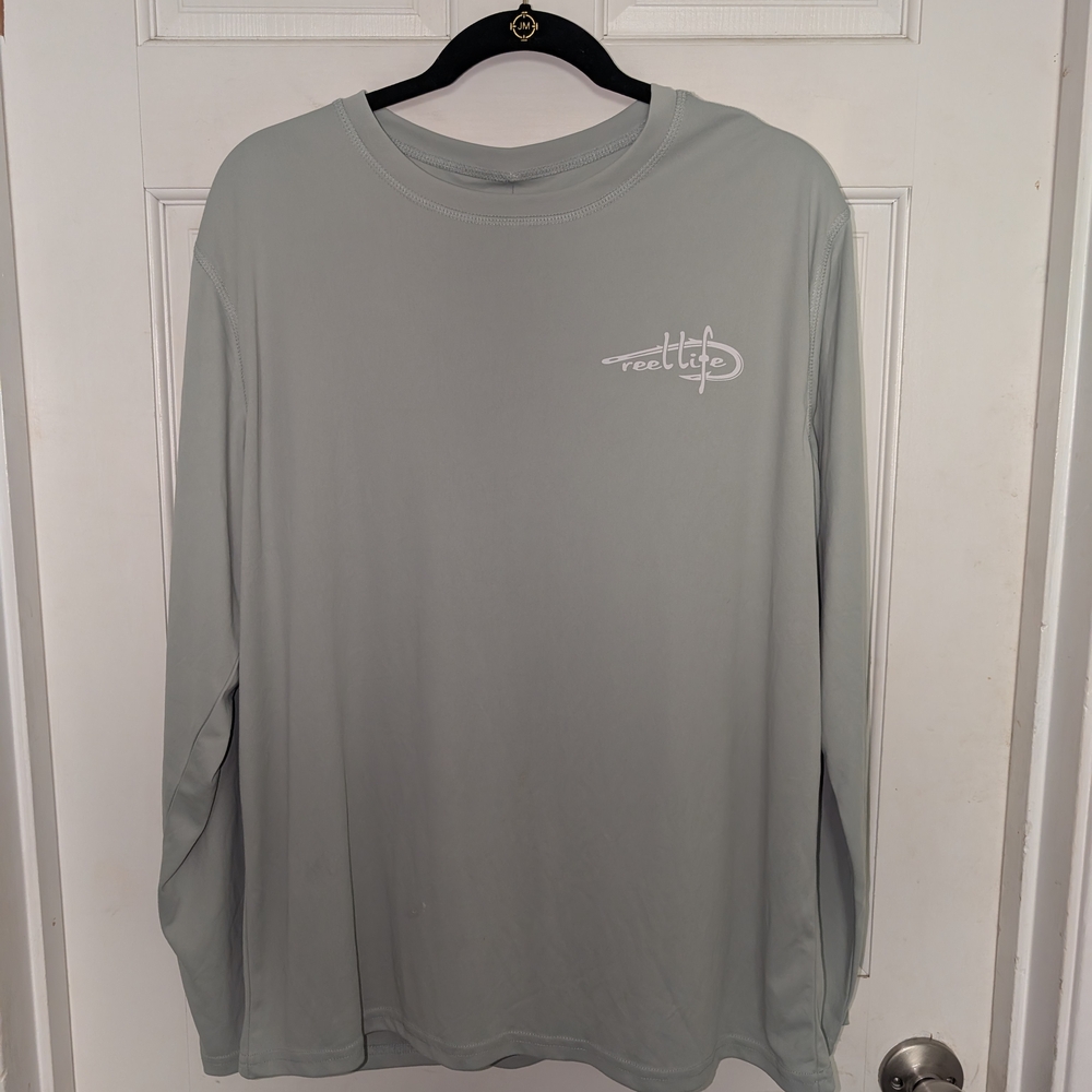 Reel Life Men's Light Gray Long Sleeve Shirt